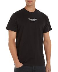 Tommy Hilfiger - Tommy Jeans Camiseta de ga Corta para Hombre Slim Cuello Redondo - Lyst