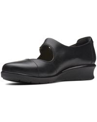 Clarks - Hope Henley S Wide Fit Casual Shoes 4.5 Uk Black - Lyst