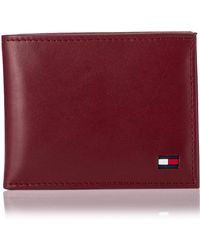 Tommy Hilfiger - Thin Sleek Casual Bifold With 6 Credit Card Pockets And Removable Id - Lyst