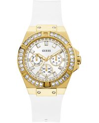 Guess - Armbanduhr Venus 39 mm Strasssteine auf dem Gehäuse Armband Silicone GW0118L5 - Lyst