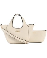 Guess - S Helina Handle Bags Bone One Size - Lyst