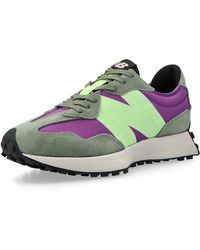 new balance ms327 trainer white green