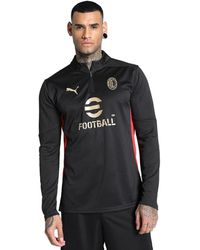 PUMA - Haut d'entraînement à 1/4 Zip AC Milan L Black for All Time Red - Lyst