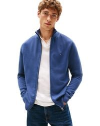 Tommy Hilfiger - Pull avec Fermeture Éclair Essential Cotton Zip Thru Col Montant - Lyst