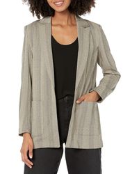 Anne Klein - Knit Chevron Notch Collar Jacket W/patch Pockets - Lyst