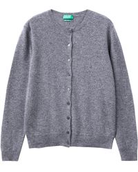 Benetton - Korean Jersey M/l 1002d5485 Cardigan Sweater - Lyst