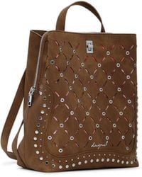Desigual - Rucksack Freizeitrucksack Yankee Metal Patch Sumy Mini Backpack Camel braun - Lyst