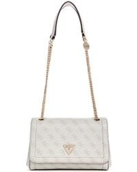 Guess - Noelle Girlfriend Satchel Bone Logo - Lyst