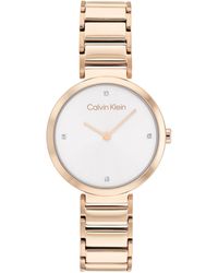Calvin Klein - Orologio Analogico al Quarzo da Donna con Cinturino in Acciaio Inossidabile Bicolore - 25200134 - Lyst