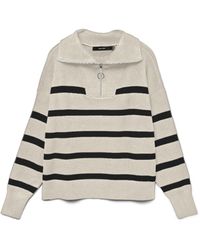Vero Moda - Vmsaba Ls Highneck Blouse Ga Noos Sweater - Lyst