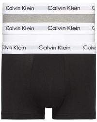 Calvin Klein - Pantaloncini Boxer Confezione da 3 Uomo Low Rise Trunks Cotone Elasticizzato - Lyst