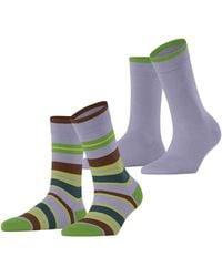Esprit - Retro Stripe Multipack W So Cotton Patterned 2 Pairs Socks - Lyst