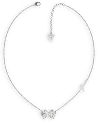 Guess - 32021228 Necklace Stainless Steel Zirconia One Size Silver - Lyst