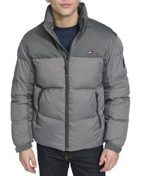 Tommy Hilfiger - Mixed-media Puffer Jacket - Lyst