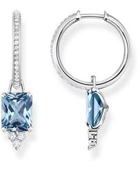 Thomas Sabo - Creolen Aqua Stein silber 925 Sterlingsilber CR672-059-1 - Lyst