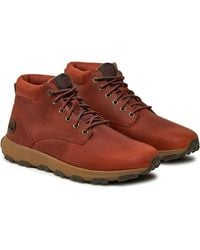 Timberland - , Winsor Park Mid Lace Sneaker, High Fashion Leather Shoes, Brown Orange, 7.5 Uk - Lyst