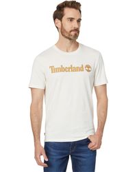 Timberland - T-Shirt da Uomo Kennebec River Linear Logo Bianca Taglia XL Codice TB0A5UPQCM9 - Lyst