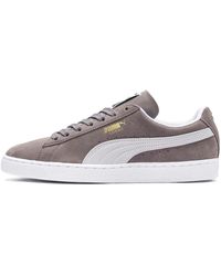 PUMA - Suede Classic Sneaker,steeple Gray/white,4 M Us - Lyst
