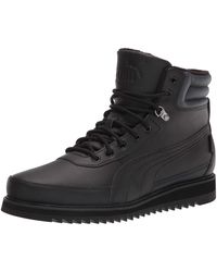 all black high top pumas