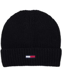 Tommy Hilfiger - Mütze TJM Basic Flag Rib Beanie OneSize Schwarz AM0AM05191 - Lyst