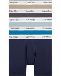 Calvin Klein - Pantaloncini Boxer Confezione da 5 Uomo Cotone Elasticizzato - Lyst
