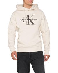 Calvin Klein - Seasonal MONOLOGO Regular Hoodie Schweres Strickmaterial - Lyst