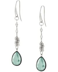 Nomination Allure Long Earrings For Woman In Stainless Steel With Green Crystal. Made In Italy.