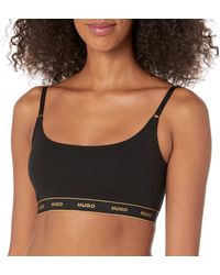 HUGO - 2er-Pack Bralettes aus Baumwoll-Stretch mit wiederholtem Logo BH - Lyst
