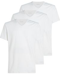 Calvin Klein - T-Shirts ches Courtes Lot de 3 avec Col en V - Lyst