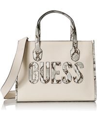 Guess - Silvana 2 Compartimenten Tote Natural - Lyst