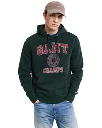 GANT - Felpa con Cappuccio Frontale Graphic - Lyst