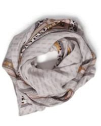 Guess - Kefiah Noelle Scarf 130 X 130 Cm Aw5134vis03 Dvl Dove Logo - Lyst