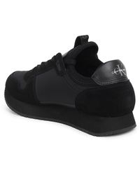 Calvin Klein - Runner Sneaker Sock Laceup Nylon-Leather Sportschuhe - Lyst