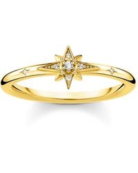 Thomas Sabo - Ring Star Stones Gold 925 Sterling Silver - Lyst