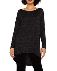 Esprit Long-Shirt in Glitter-Optik - Schwarz