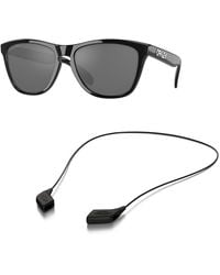 Oakley - Sunglasses Bundle: Oo 9013 9013c4 Frogskins Polished Black Prizm Accessory Shiny Black Leash Kit - Lyst