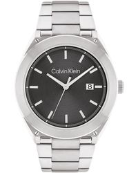 Calvin Klein Reloj Analógico de Cuarzo para hombre con Correa en Acero Inoxidable plateada - 25200196 - Gris