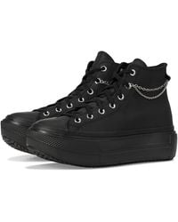Converse - Scarpe Chuck Taylor all Star Lift Double Stack Hi Taglia 36 Codice A15165C Nero Donna - Lyst