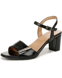 Naturalizer - S Bristol Ankle Strap Block Heel Dress Sandal Black With Ornament 10 W - Lyst