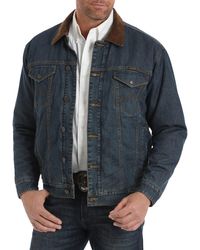 Wrangler Western Style Lined Denim Jacket in Blue for Men - Save 24% | Lyst