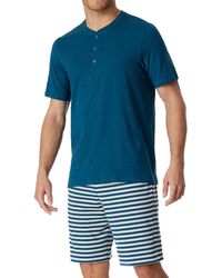 Schiesser - Schlafanzug kurz mit Knopfleiste-Nightwear Set Pyjamaset - Lyst