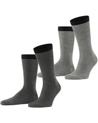 Esprit - Socken Allover Stripe 2-Pack M SO Baumwolle gemustert 2 Paar - Lyst