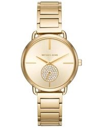 Michael Kors - Portia Three-hand Gold-tone Stainless Steel Watch - Lyst