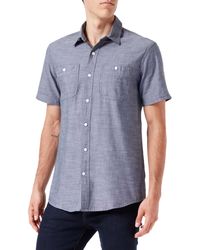 Amazon Essentials - Shirt Met Slanke Pasvorm Voor Short-sleeve Chambray,grijs,3xl-4xl - Lyst