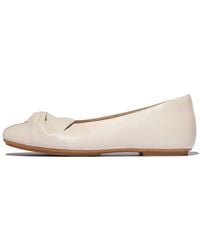 Fitflop - Delicato Soft-twist Leather Ballet Flats - Lyst