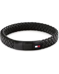 Tommy Hilfiger - Jewelry Bracelet en Cuir Tressé pour Couleur Noire - 2790662 - Lyst