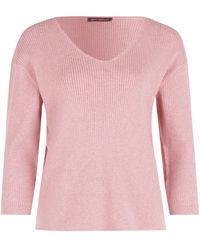 Betty Barclay - Feinstrickpullover mit V-Ausschnitt Pale Mauve Melange,46 - Lyst