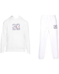 Nike - 2 Piece Jordan Air Jumpman Dna Sportswear Hoodie Sweatshirt jogger Top White Red Blue Cotton Size X-large Xl - Lyst
