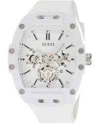 Guess - Watches Phoenix S Analogue Quartz Watch With Silicone Bracelet Gw0203g2 - Lyst
