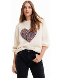 Desigual - Oversize Heart Pullover - Lyst